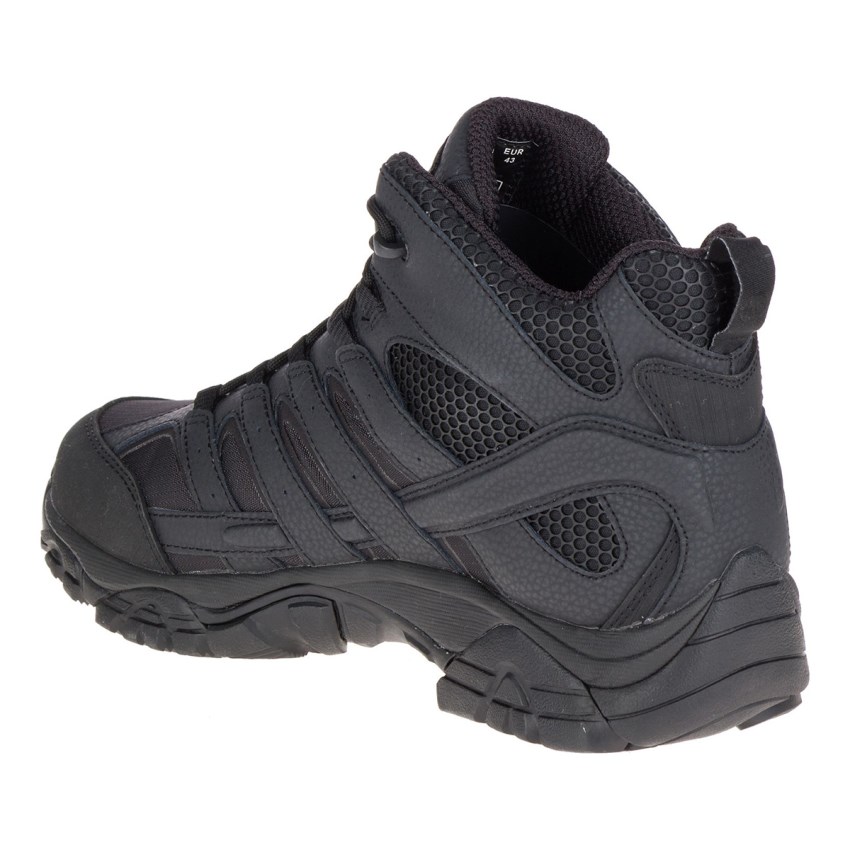 Bottes de Securite Merrell Moab 2 Mid Tactical Waterproof Noir Femme | Z.V.LQRN